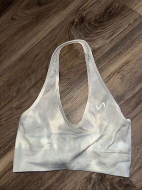 TLF Seamless Light Gray Tie-Dye halter  Bralette